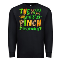 Black St. Patrick's They call me mister pinch charming Premium Sweatshirt - OliviaCreatesArt