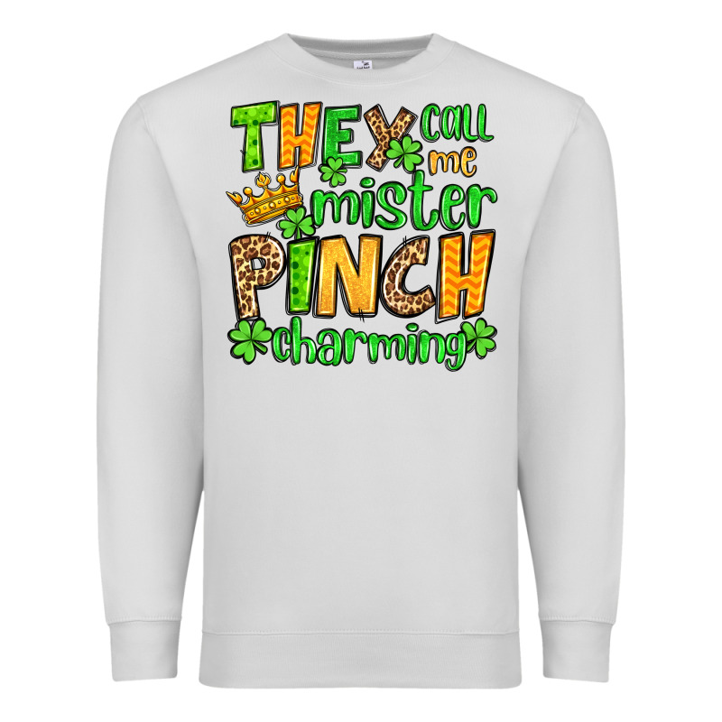 St. Patrick's They Call Me Mister Pinch Charming Premium Sweatshirt by OliviaCreatesArt | Teevron