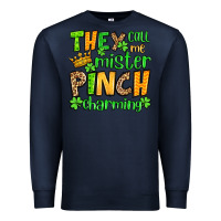 Navy St. Patrick's They call me mister pinch charming Premium Sweatshirt - OliviaCreatesArt
