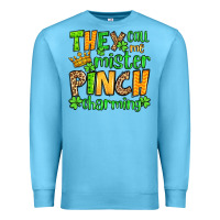 Ocean Blue St. Patrick's They call me mister pinch charming Premium Sweatshirt - OliviaCreatesArt