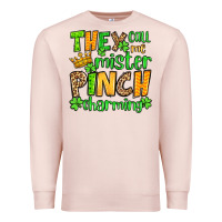 Pale Pink St. Patrick's They call me mister pinch charming Premium Sweatshirt - OliviaCreatesArt