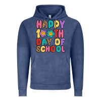 Vintage Denim happy 100 th day of school Vintage Hoodie - MaliasSmallBusiness
