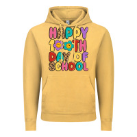 Vintage Mustard happy 100 th day of school Vintage Hoodie - MaliasSmallBusiness