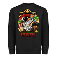 Black pirate gnome Heavyweight Sweatshirt - BarkalooDesign
