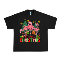 Black merry christmas flamingos Urban Heavy Tee - MaliasSmallBusiness