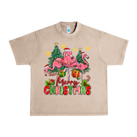 French Oak merry christmas flamingos Urban Heavy Tee - MaliasSmallBusiness