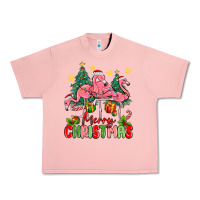 Salmon merry christmas flamingos Urban Heavy Tee - MaliasSmallBusiness