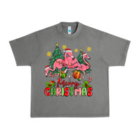Tornado merry christmas flamingos Urban Heavy Tee - MaliasSmallBusiness