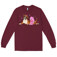 Burgundy boxer dog with tutu Long Sleeve Tee - LillyAllenDesigns