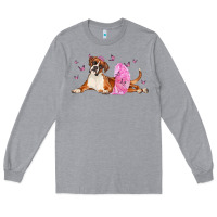 Heather Grey boxer dog with tutu Long Sleeve Tee - LillyAllenDesigns