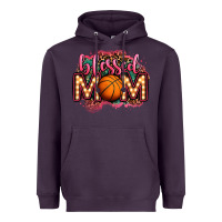 Plum blessed basketball mom lightbulb letters Heavyweight Hoodie - OliviaCreatesArt