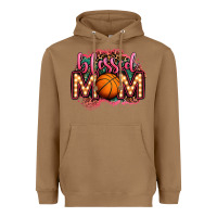 Toasted Coconut blessed basketball mom lightbulb letters Heavyweight Hoodie - OliviaCreatesArt