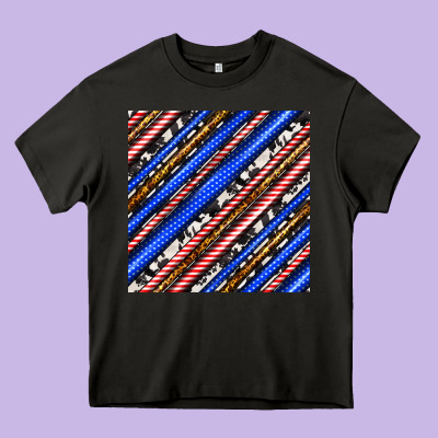 Western America Seamless Pattern Heavy Core Tee Designed By Bundleandbundleshop