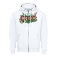 White Easter egg Nurse bunny Easter Day Zipper Hoodie - HowdyJamesFarm