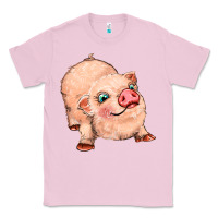 Bubblegum Pink pig Classic Tee - MaliasSmallBusiness