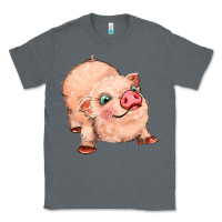 Charcoal Heather pig Classic Tee - MaliasSmallBusiness
