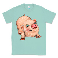 Seafoam pig Classic Tee - MaliasSmallBusiness