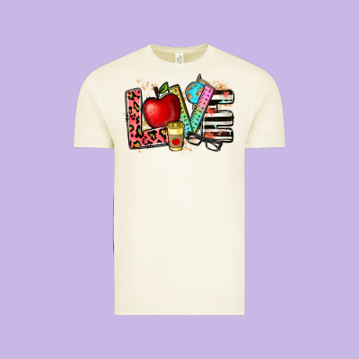 Love Teacher Vintage Tee Designed By Nancycooperartshop