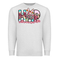 Oatmeal Heather Easter Day Hop bunny Premium Sweatshirt - OliviaCreatesArt