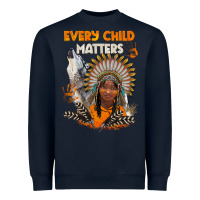 Navy every child matters child and wolf Heavyweight Sweatshirt - BarkalooDesign