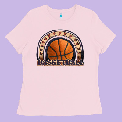 Basketball Rainbow Ladies Tee Designed By Jahusdesignshop