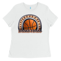 White basketball rainbow Ladies Tee - JahusDesignShop