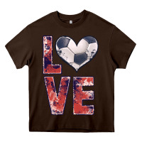 Chocolate Brown soccer love Heavy Core Tee - JahusDesignShop