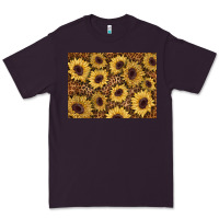 Plum sunflower leopard background 3200x2400 Premium Tee - AdoDesignShop