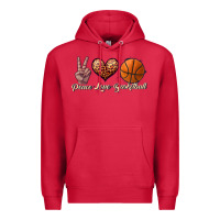 Cardinal peace love basketball Premium Hoodie - JahusDesignShop