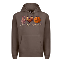Coffee peace love basketball Premium Hoodie - JahusDesignShop