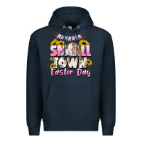 Navy Small town Easter Day Premium Hoodie - CowGirlArtShop