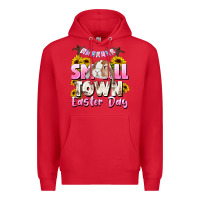 Red Small town Easter Day Premium Hoodie - CowGirlArtShop