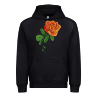 Black Burst Of Joy Rose Urban Hoodie - LillyAllenDesigns