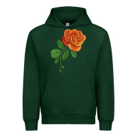 Forest Green Burst Of Joy Rose Urban Hoodie - LillyAllenDesigns