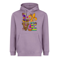 Lavender mardi gras love olivia Heavyweight Hoodie - OliviaCreatesArt