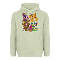 Matcha mardi gras love olivia Heavyweight Hoodie - OliviaCreatesArt