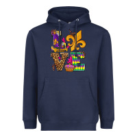 Navy mardi gras love olivia Heavyweight Hoodie - OliviaCreatesArt