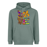 Sage mardi gras love olivia Heavyweight Hoodie - OliviaCreatesArt