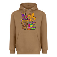 Toasted Coconut mardi gras love olivia Heavyweight Hoodie - OliviaCreatesArt