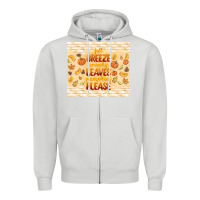 Dove Grey fall breeze crunchy leaves Zipper Hoodie - TumblerDesignByShophia