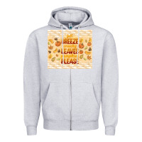 Heather Grey fall breeze crunchy leaves Zipper Hoodie - TumblerDesignByShophia