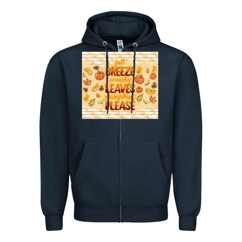 Fall Breeze Crunchy Leaves Zipper Hoodie by TumblerDesignByShophia | Teevron
