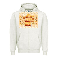 Oatmeal Heather fall breeze crunchy leaves Zipper Hoodie - TumblerDesignByShophia