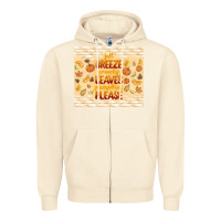 Sandshell fall breeze crunchy leaves Zipper Hoodie - TumblerDesignByShophia