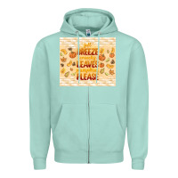 Seafoam fall breeze crunchy leaves Zipper Hoodie - TumblerDesignByShophia