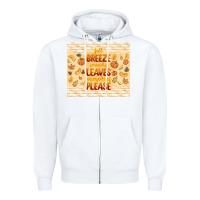 White fall breeze crunchy leaves Zipper Hoodie - TumblerDesignByShophia