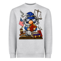 Heather Grey judge  gnome Heavyweight Sweatshirt - BarkalooDesign
