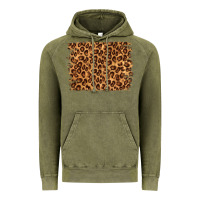 Vintage Olive leopard background Vintage Hoodie - NancyCooperArtShop