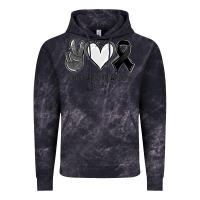 Cloud Black Peace Love Cure Melanoma Cancer Vintage Hoodie - Jasminsmagicworld