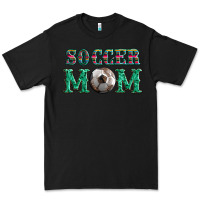 Black soccer mom with leopard ball and serape leopard Premium Tee - Artiststas
